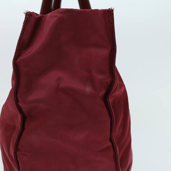 PRADA Hand Bag Nylon Red Auth ti1240 - Picture 4 of 16